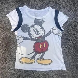 Vintage Y2K Mickey Mouse T Shirt Size XS Disney Graphic Streetwear Classic OG!!!